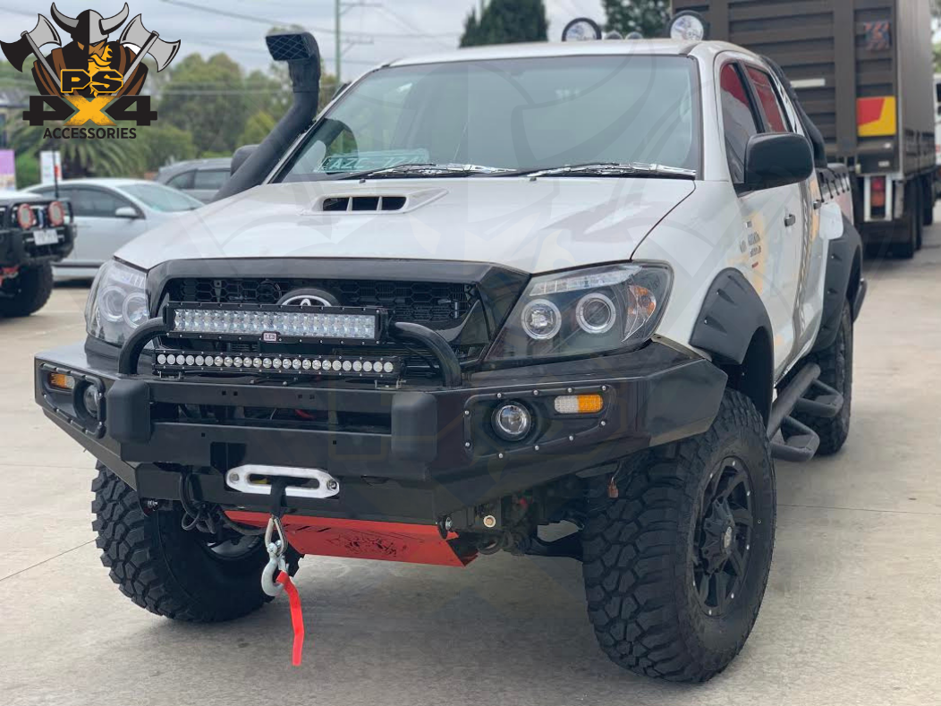 PS4X4 VIKING X Bull Bar to suit Toyota Hilux 2005 2011 Steel Winch Com performanceheaven