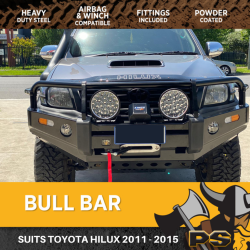 PS4X4 Deluxe Bull Bar to suit Toyota Hilux 2011-2015 Winch Compatible