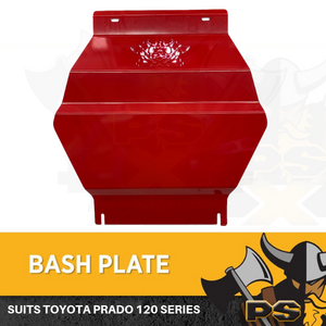 RED Bash Plate Sump Guard for Toyota Prado 120 Series 2003-2009 Heavy Duty 4mm