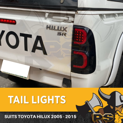 Smoked LED Tail lights for Toyota Hilux SR5 VIGO 05-15 Taillight