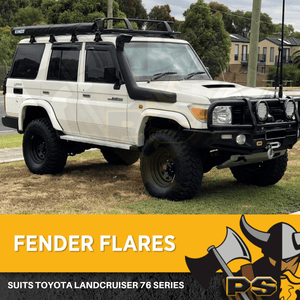 Flares to suit Toyota Landcruiser 76 Series Kit Full Set 2007 Onwards Guards