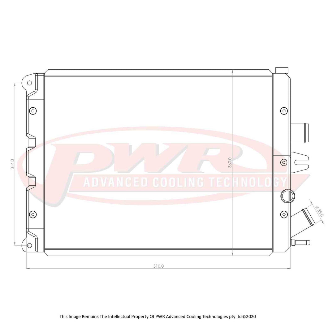 42mm Radiator (Ferrari 360 Tipo F131 V8 99-04)
