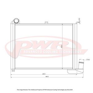 68mm Radiator (Chevrolet Corvette Stingray C2 V8 62-67)