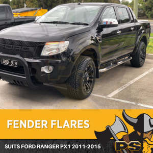 Gloss Black Fender Flares To Suit Ford Ranger PX1 2011-2015 MK1