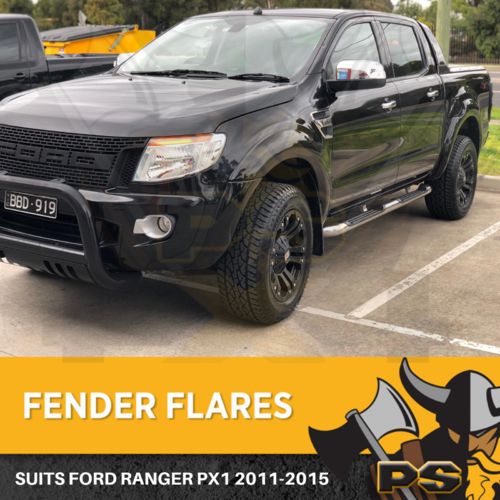 Gloss Black Fender Flares To Suit Ford Ranger PX1 2011-2015 MK1