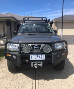 Heavy Duty Bull Bar for Nissan Patrol GU 1 2 3 1997-2007 Winch Bullbar Adr Approved