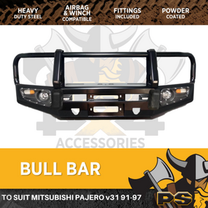 PS4X4 BULL BAR TO SUIT MITSUBISHI PAJERO V31 1991-1997 ADR