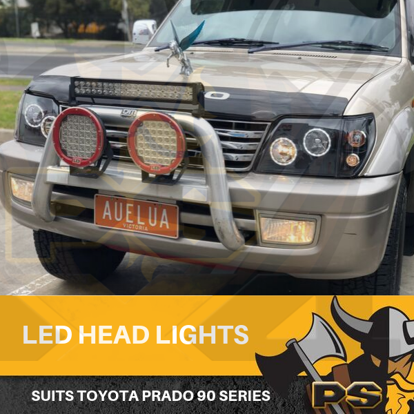 PS4X4 LED HEADLIGHTS TO SUIT 90 SERIES PRADO 1996-2002
