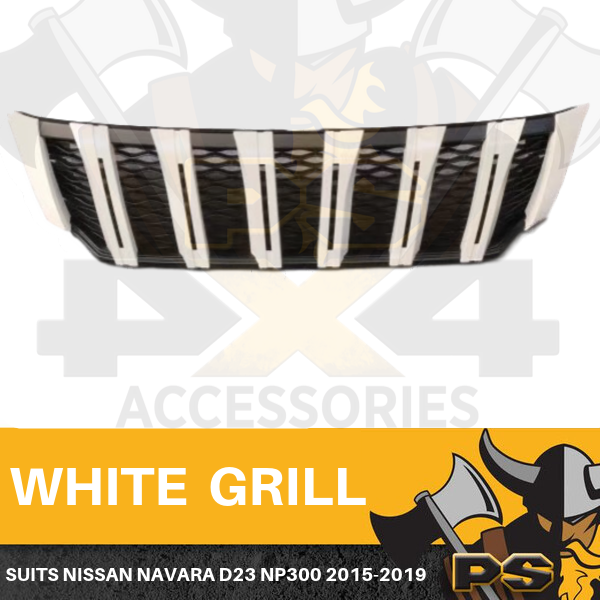 PS4X4 NAVARA D23 NP300 2015-2019 FRONT GRILL REPLACEMENT WHITE LED