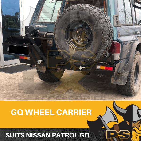 Ps4x4 Heavy Duty Dual Jerry Can Holder Rear Bar To Suit Patrol GQ