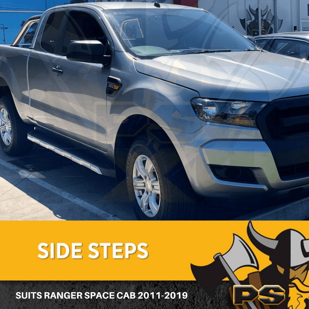 Ps4x4 Ranger Wildtrak Black Running Boards Side Steps 2011-2019 Space Cab