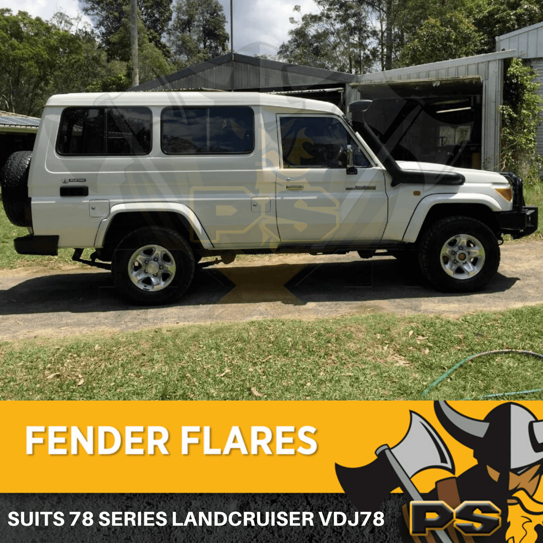 PS4X4 Flares to suit Toyota Landcruiser 78 Series Kit Full Set 2007 Onwards Guards