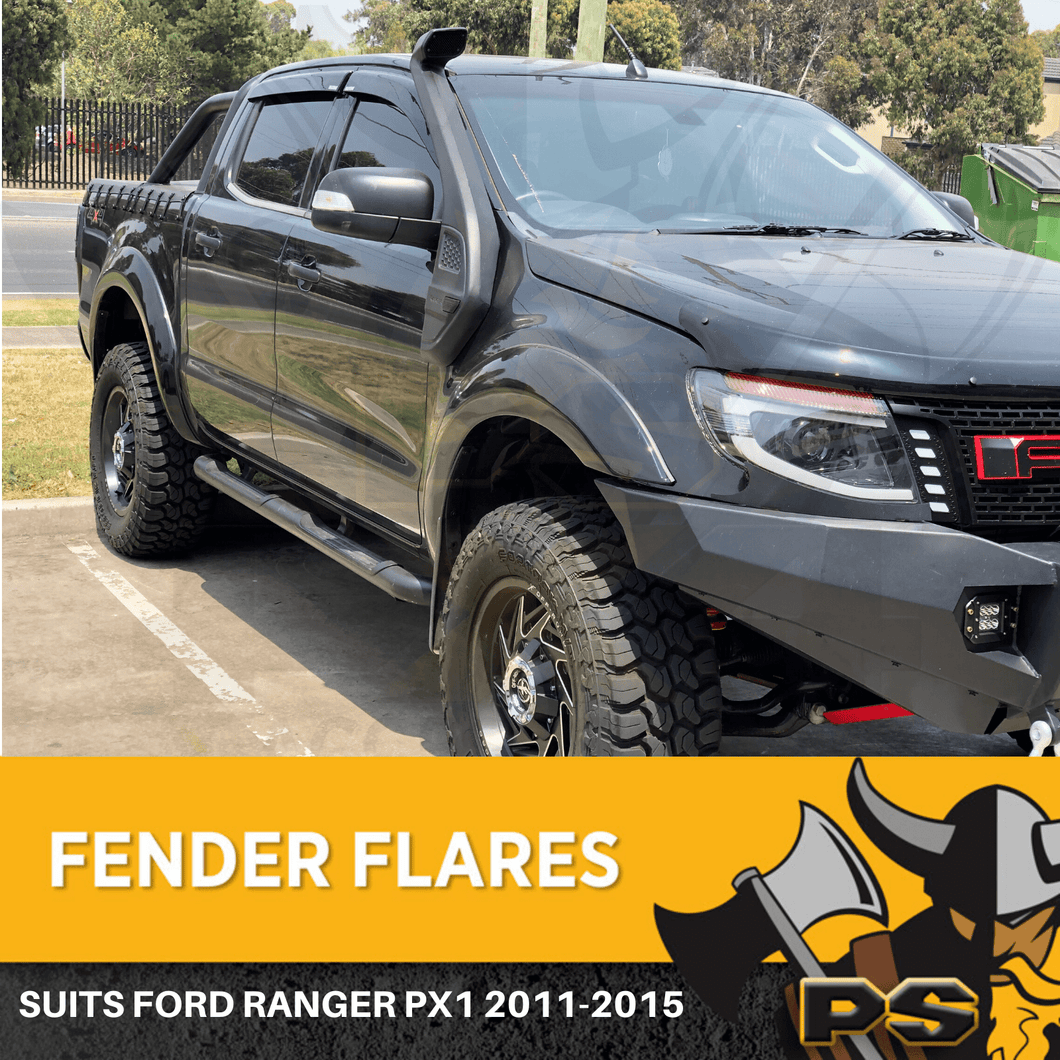 Gloss Black Fender Flares To Suit Ford Ranger PX1 2011-2015