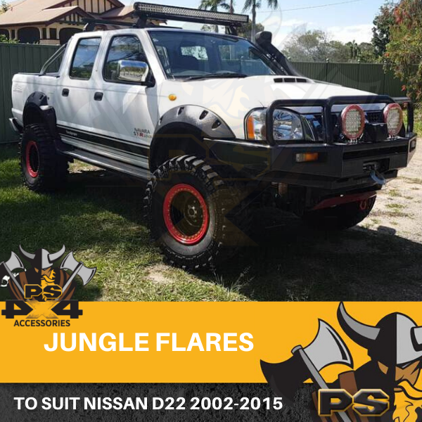 PS4X4 FRONT & REAR JUNGLE FLARES SUITABLE FOR NISSAN NAVARA D22
