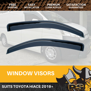 Superior Weathershields Window Door Visors for Toyota hiace 2019+