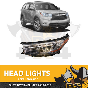 Left hand Light Headlights to suit Toyota Kluger 2013-2016 Head Lights Lamp Kit