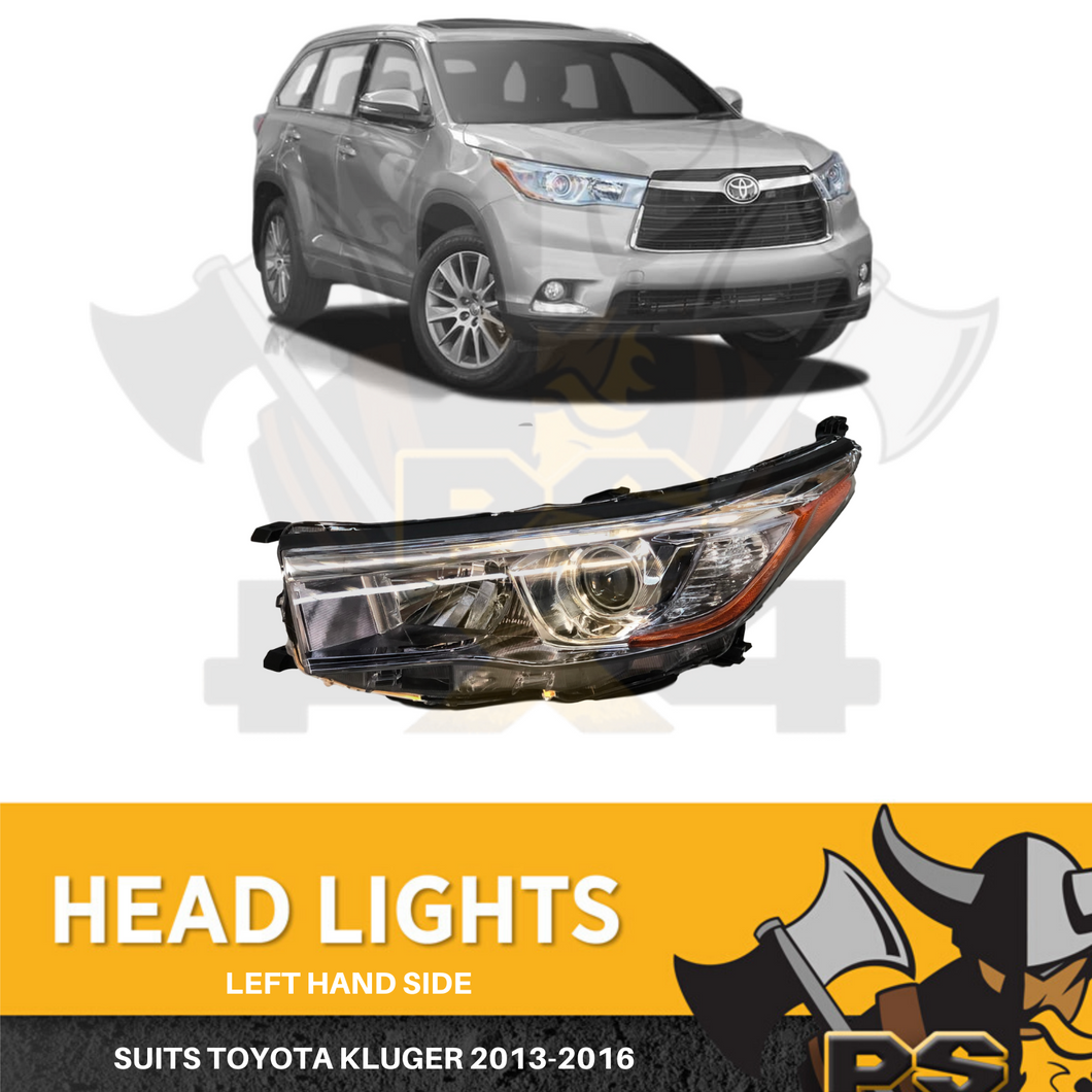 Left hand Light Headlights to suit Toyota Kluger 2013-2016 Head Lights Lamp Kit