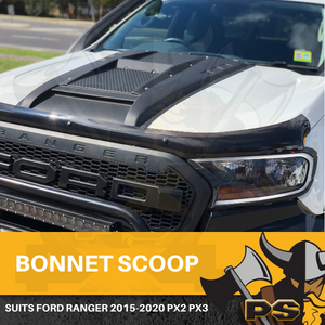 Matte Black Bonnet Scoop Hood Raptor Style For Ford Ranger 2015-2020