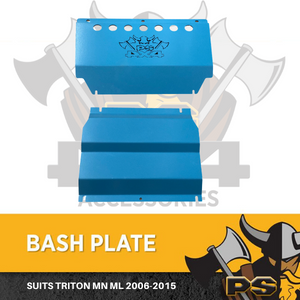 BLUE Bash Plate 2pc for Mitsubishi Challener PB PC 4MM Underbody Sump Guard
