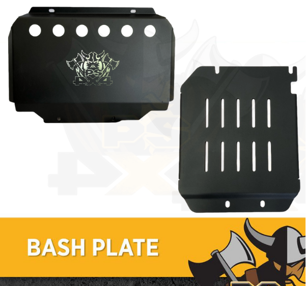 Bash Plate 4mm 2pc Powder Coated Black suit Ford Everest 2011-2020 Sump Guard