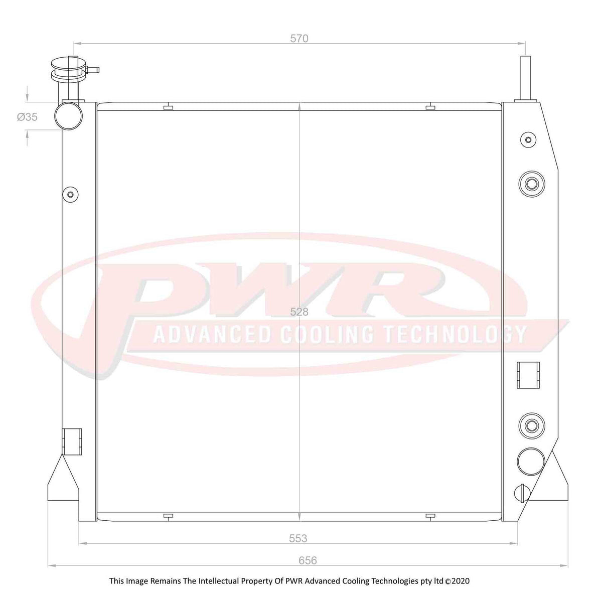 Holden Rodeo Radiator 42mm Radiator (Holden Rodeo RA 3.6L Petrol Auto 03-08) – performanceheaven