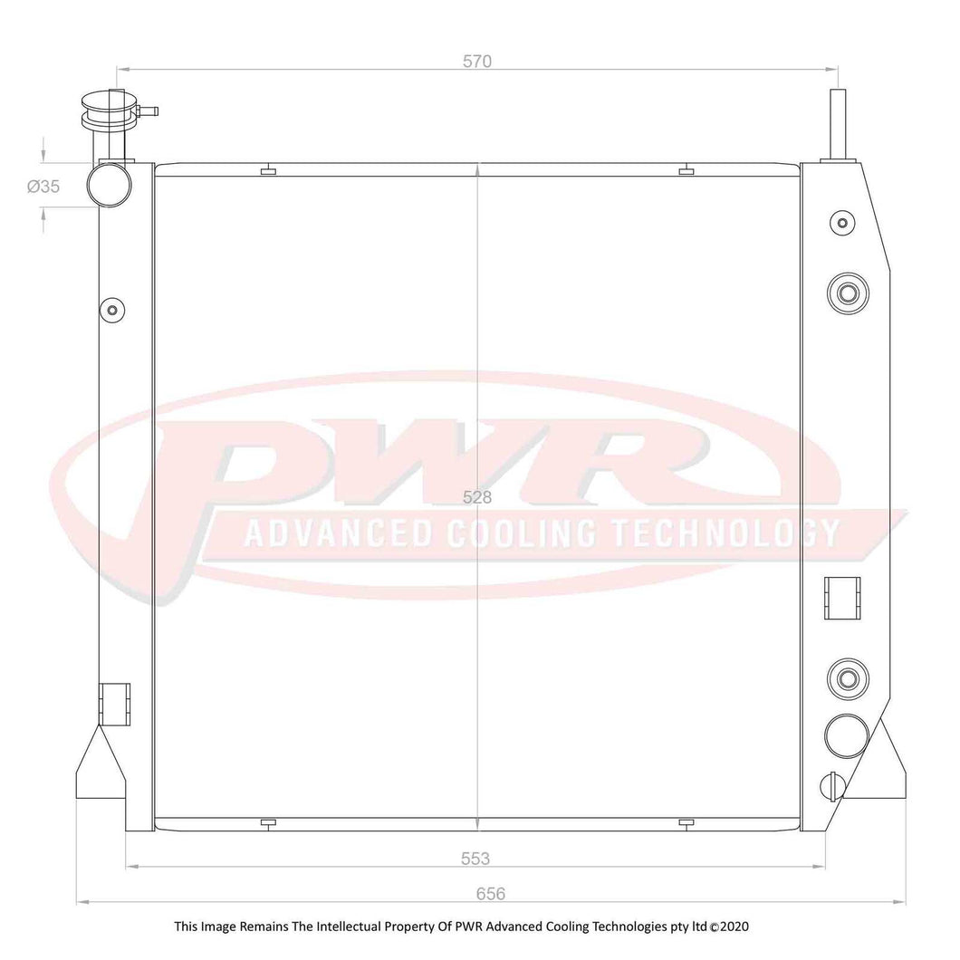 42mm Radiator (Holden Rodeo RA 3.6L Petrol Auto 03-08)