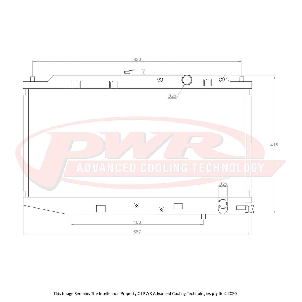 42mm Radiator (Honda CR-X EF B16A 88-91)