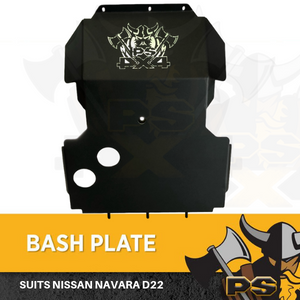 Nissan Navara D22 Bash Plate 4MM Steel Matte Black