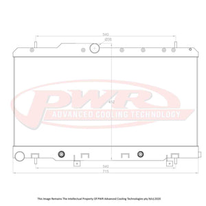 42mm Radiator (Subaru Liberty B4 4cyl Turbo Auto 01-03)