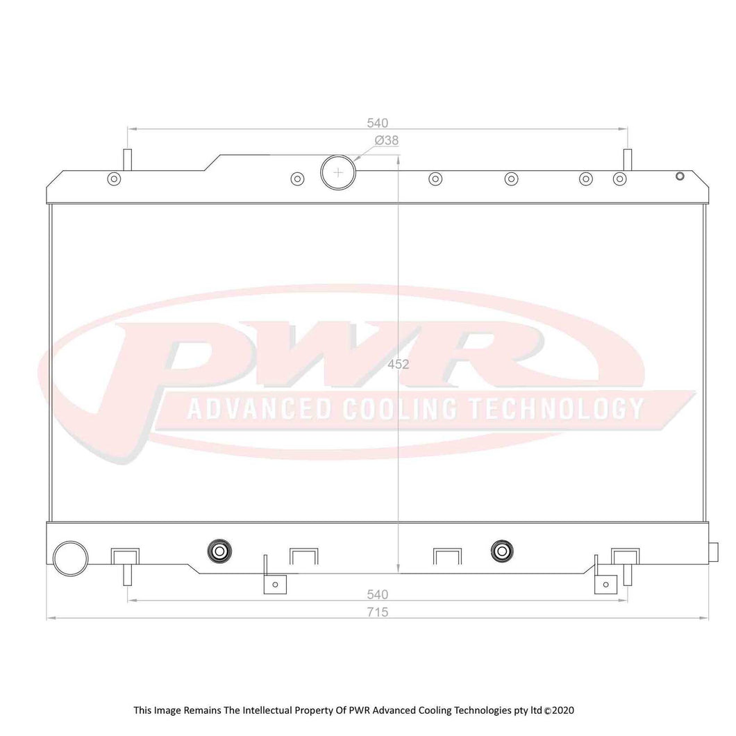 42mm Radiator (Subaru Liberty B4 4cyl Turbo Auto 01-03)