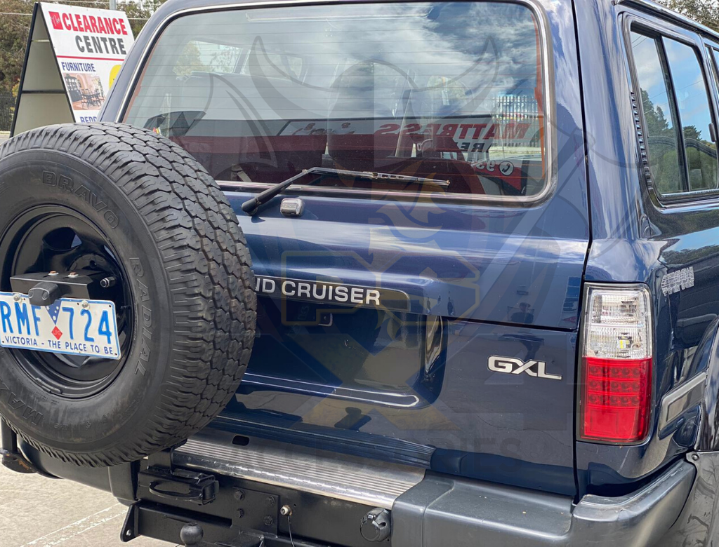 Pair Tail Lights Left + Right Clear Red LED to suit Toyota Landcruiser 80 Series