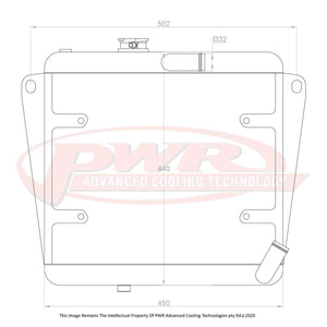 55mm Radiator (Alfa Romeo 1750 GTV 67-72/2000 GTV 70-77) w/ 13" SPAL Fan Mounts