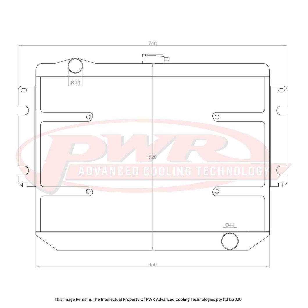 55mm Radiator (Chrysler Valiant CL V8 77-79)
