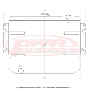 55mm Radiator (Chrysler Valiant CL 6cyl 77-79) w/ 16" SPAL Fan Mounts