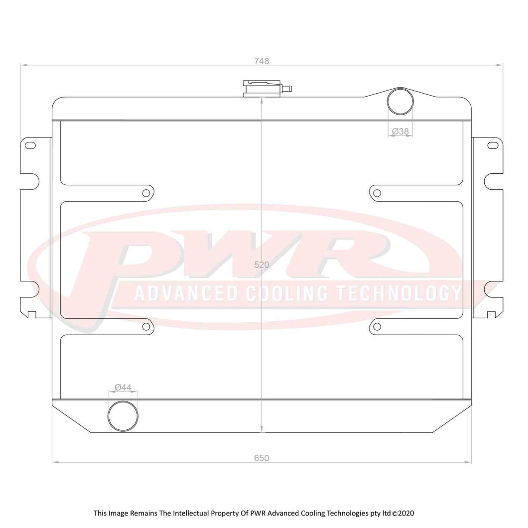 55mm Radiator (Chrysler Valiant CL 6cyl 77-79) w/ 16