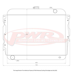 55mm Radiator (Chrysler Charger 6cyl 71-78)