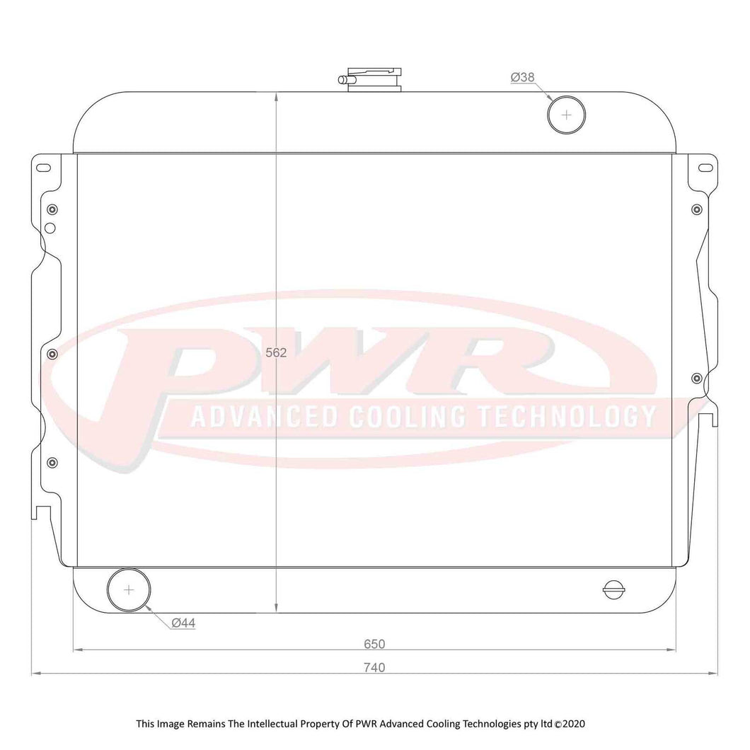 55mm Radiator (Chrysler Charger 6cyl 71-78)
