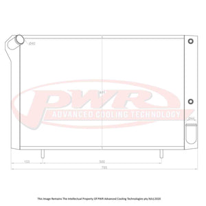 55mm Radiator (Chevrolet Corvette Stingray C3 V8 Auto 68-82)