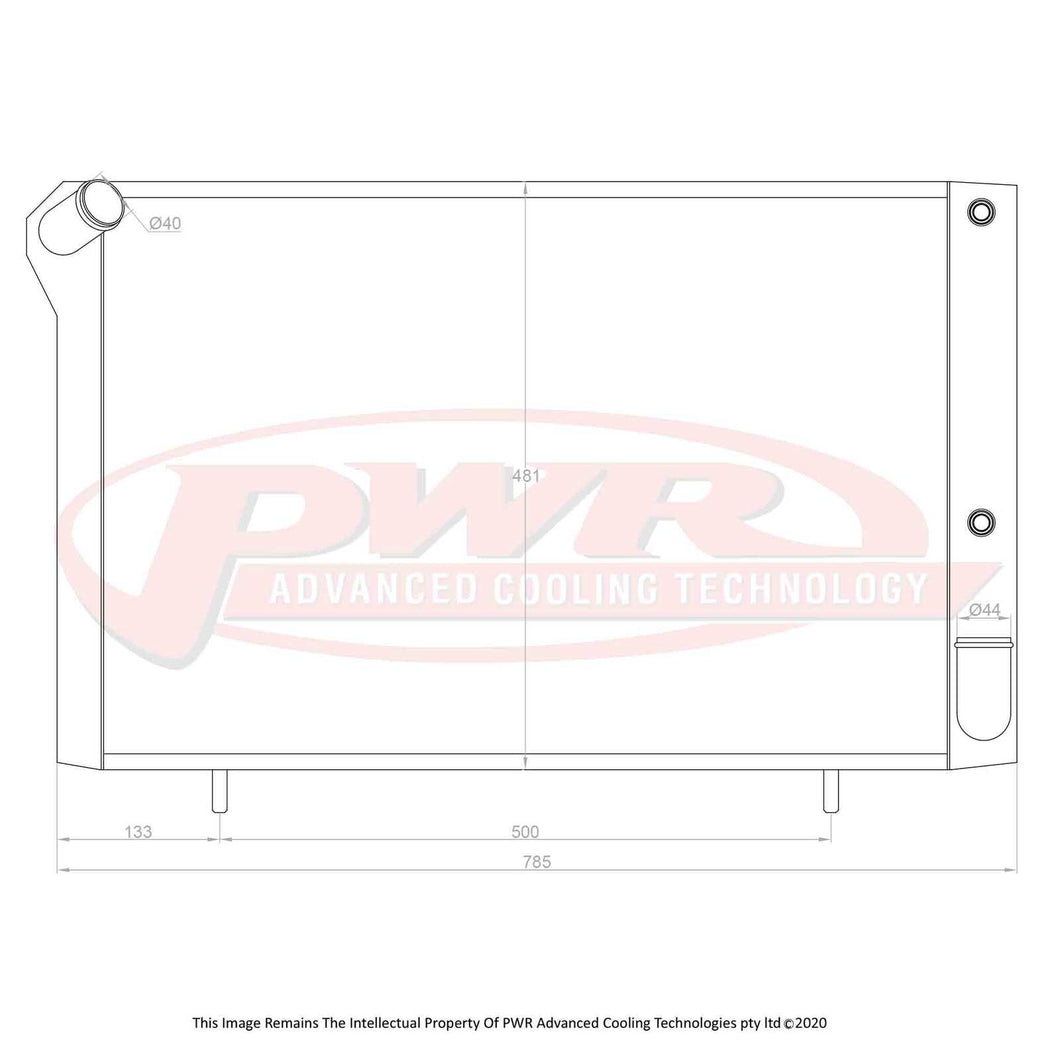 55mm Radiator (Chevrolet Corvette Stingray C3 V8 Auto 68-82)