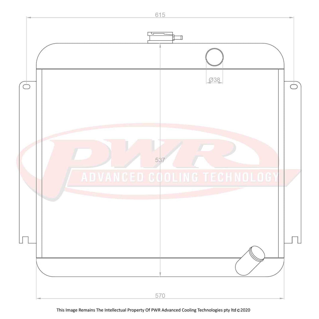 55mm Radiator (Chrysler Valiant VF-VG 6cyl 69-71)