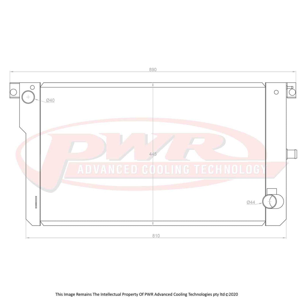 55mm Radiator (Ford Falcon EA-ED Windsor V8 88-94)
