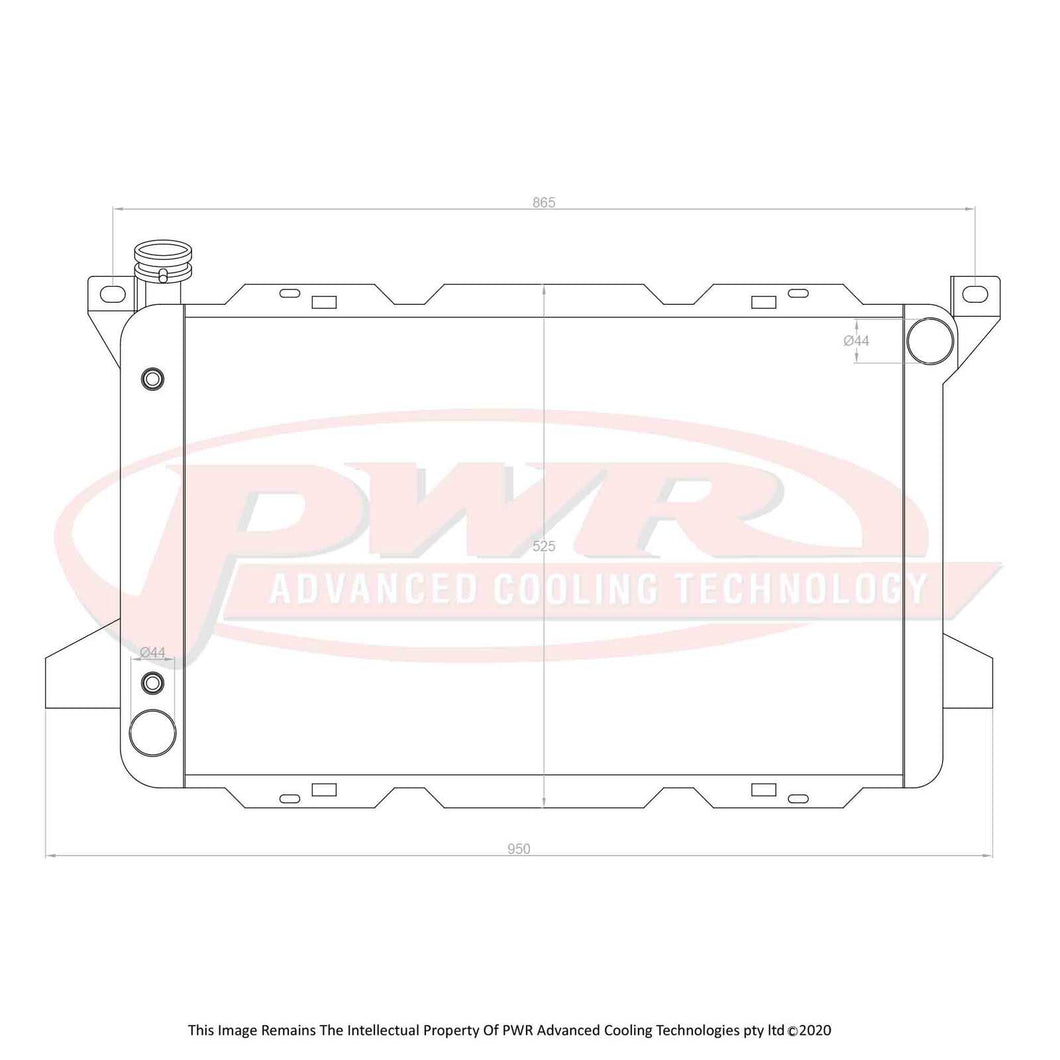 55mm Radiator (Ford F250 Cleveland V8 Auto 1985)