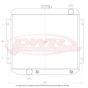 55mm Radiator (Ford Falcon XP 6 Cyl Auto 65-66)