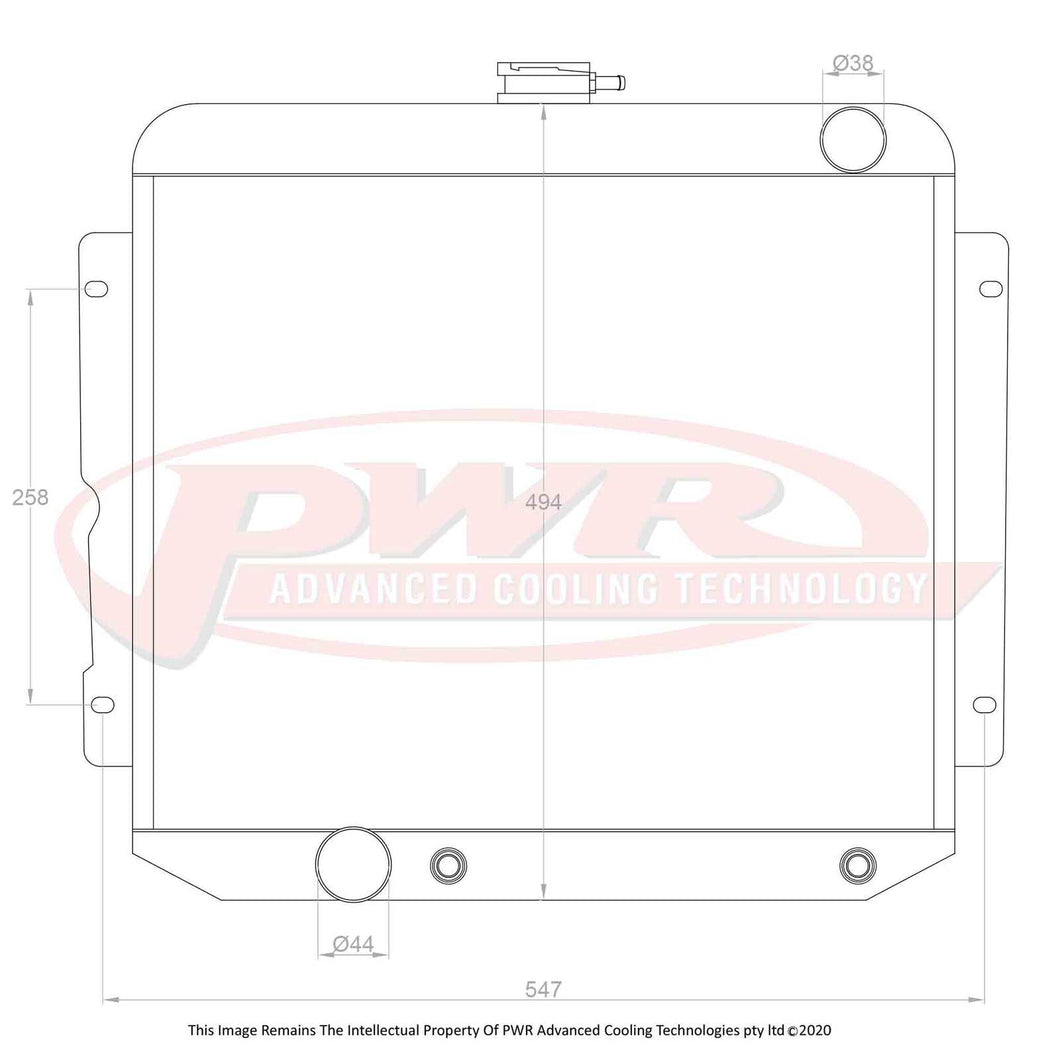 55mm Radiator (Ford Falcon XP 6 Cyl Auto 65-66)