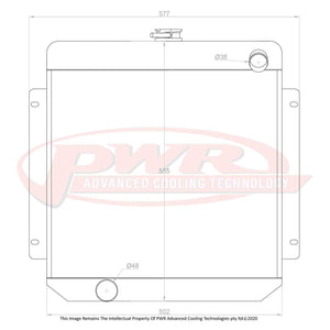 55mm Radiator (Ford Falcon XW-XY 6cyl 69-70)