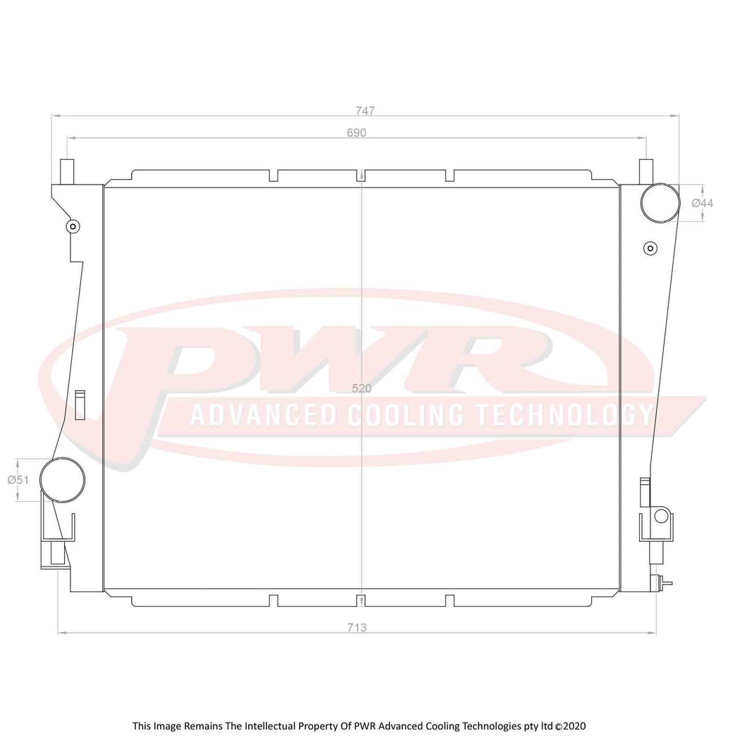 55mm Radiator (Ford Mustang GT500/Shelby V8 08-10)