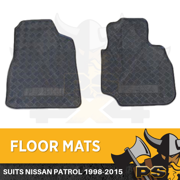 Nissan Patrol UTE 1998-2015 Rubber Floor Mats Front 2pcs