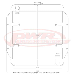 55mm Radiator (Ford Thunderbird V8 1991) w/ 16" SPAL Fan Mounts