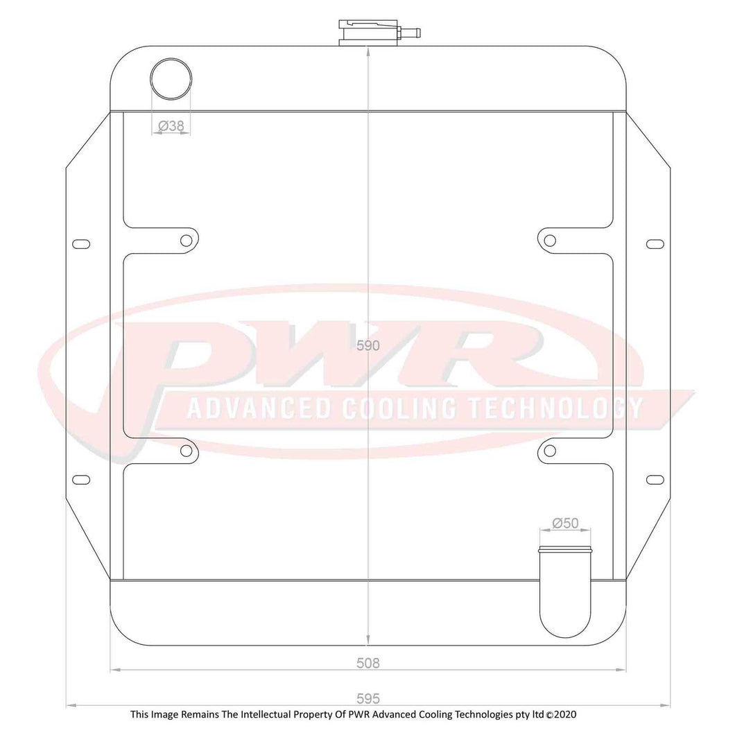 55mm Radiator (Ford Thunderbird V8 1991) w/ 16