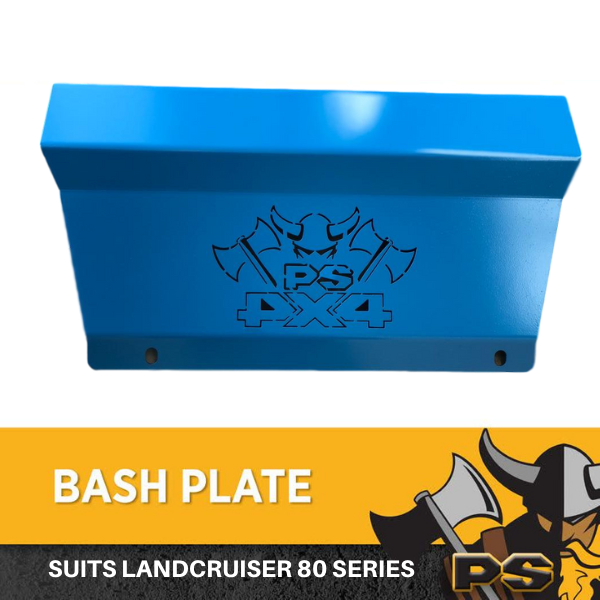 Blue Steel Bash Plate For Toyota Landcruiser 80 Series 4mm Sump Guard